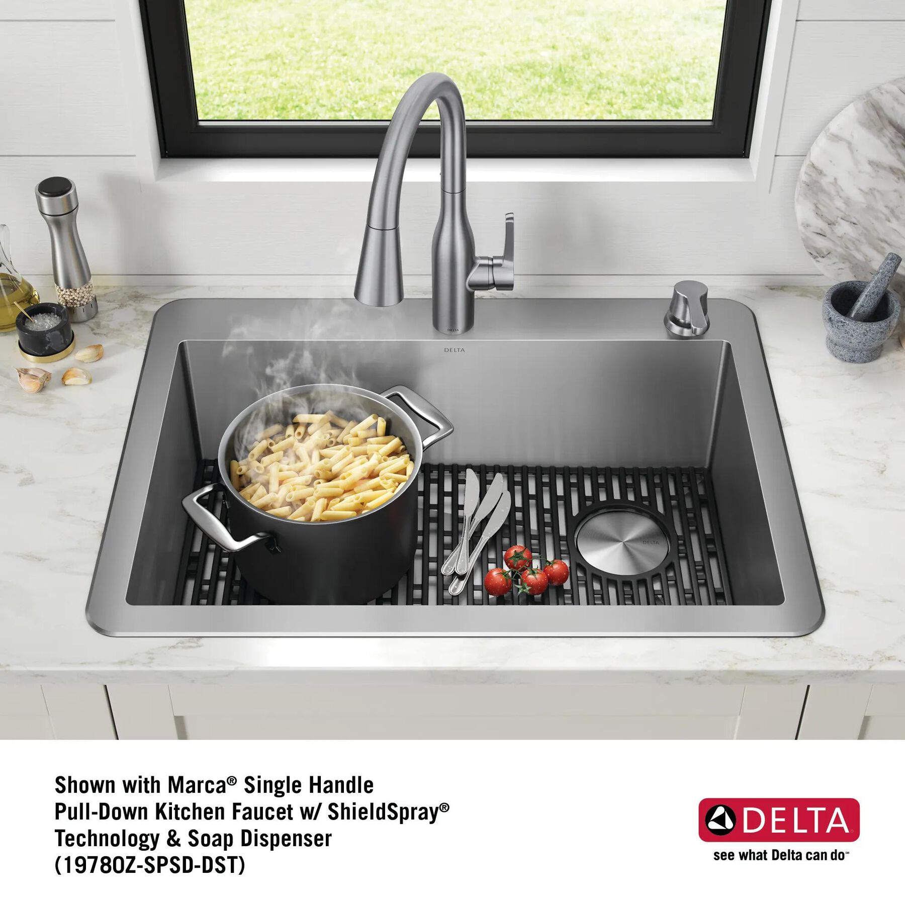 30&rdquo; Drop-In Undermount Stainless Steel Single Bowl Kitchen Sink with Accessories